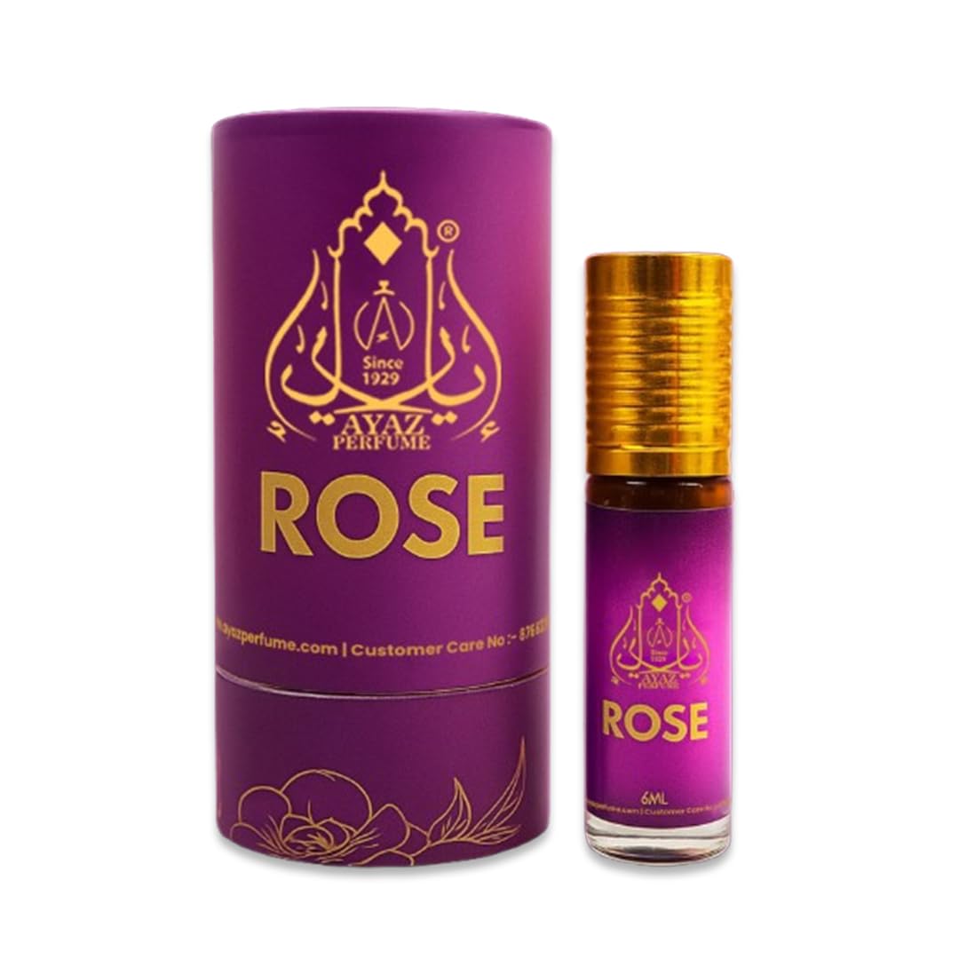 Ayaz Rose Attar Oil by | Arabic perfume oils for men and women | 100% pure ittar roll on perfume, Eid, Ramadan Gifts, Non Alcoholic & Vegan Islamic Fragrances 6ml-image-21