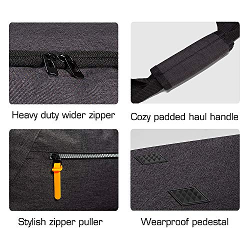 ROTOT Gym Sport Duffle Bag, Men Women Duffel with Waterproof Shoe Compartment Pouch, Weekender Travel with a Water-resistant Insulated Wet Pocket Cooler (Black, 33L)