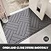 JEEDOVIA Door Mat Indoor, Non-Slip Rubber Backing Entry Rug & Door Mats, Low-Profile Entryway Rugs, Absorbent Resist Dirt Doormats Machine Washable Inside Floor Door mat,Grey 20