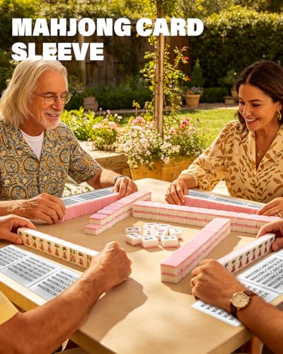 Funda transparente para cartas Mahjong 6.12 x 4.75 in, pack 4 miniatura 5