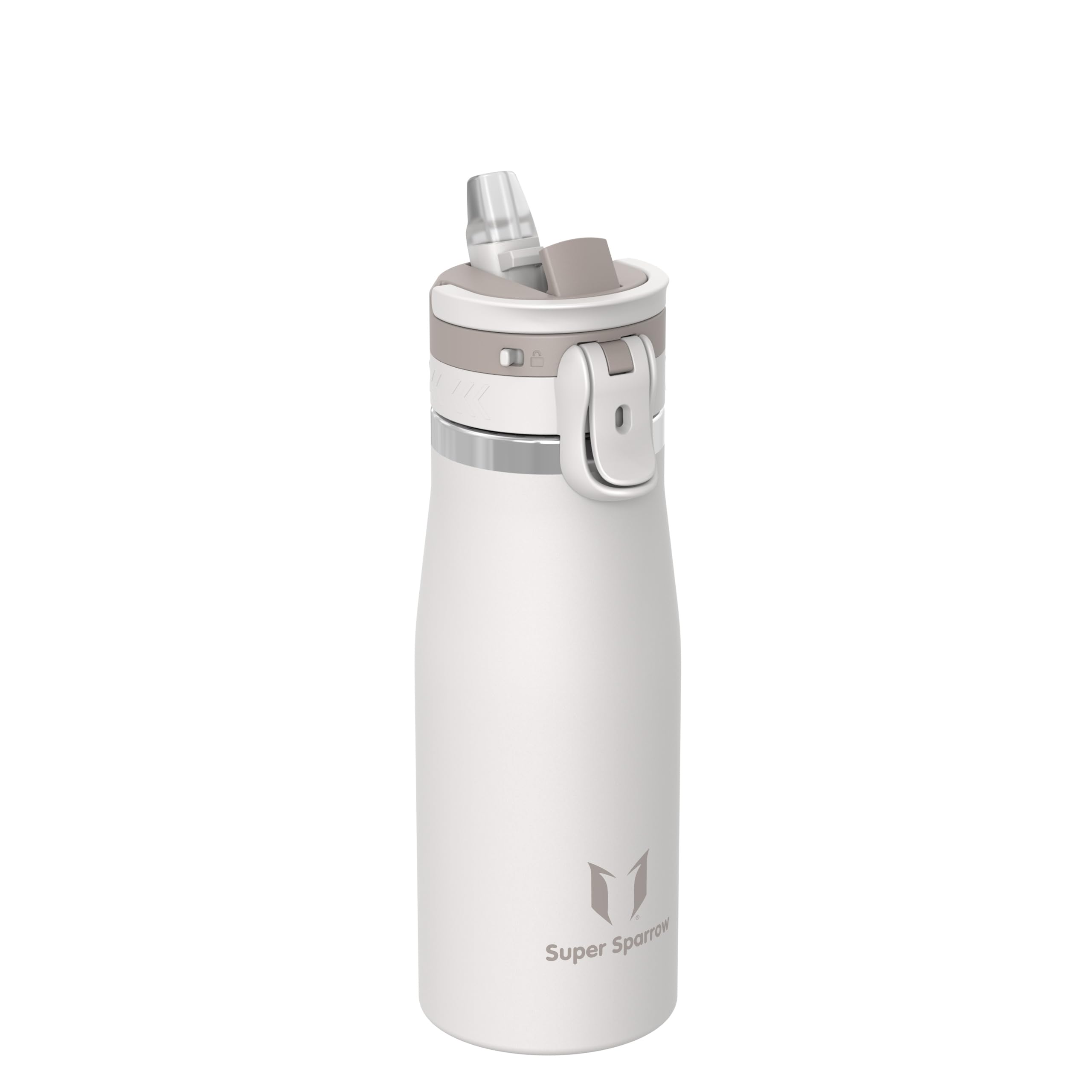 Sparrow Insulated Water Bottle 1L - TouchFlow Metal Water Bottles with Straw - BPA-Free - Stainless Steel Flask, Leakproof, Ergonomic One-Tap for Outdoor, Hiking & Travel