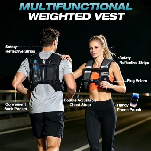 Image of TILYMOL Washable Weighted Vest for Women, Removable Weights | Machine Washable Shell, Women-Specific Fit, Phone Pocket, for Walking Running strength training HIIT, 10lb /12lb