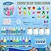 116PCS Magic Glow-in-The-Dark Gel Water Fairy Toy, Aqua DIY Elf Set with 18 Shape Molds, 100ml Gels, Water Squishy Kit, Make 150+ Water Animals,Christmas Birthday Gift, Arts Crafts STEM Kit for Kid