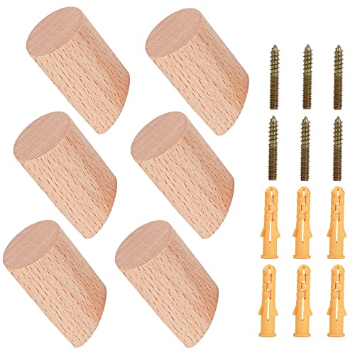 Heveer Percha Pared Madera Ganchos Multiuso para Colgar Abrigos Gorros Bufandas Chaquetas Ropa En Dormitorio Sala De Estar...