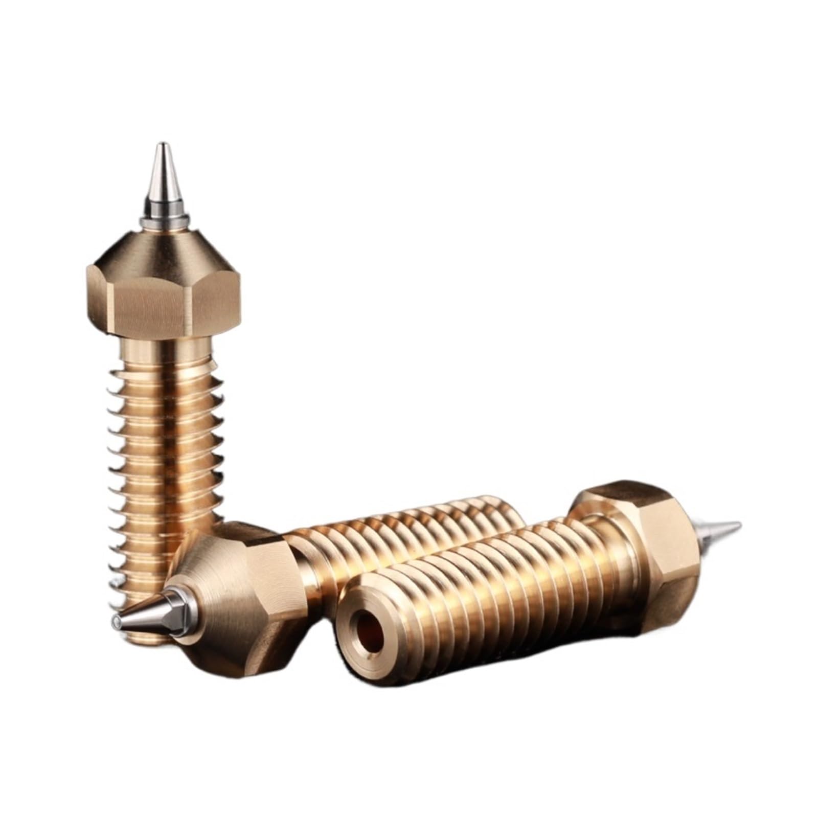 DEBLAN 1 Stück Edelstahl-Düsen für 3D-Drucker Hotend-Düsen-Drucker (Farbe: Set1, Größe: 0,4 mm)