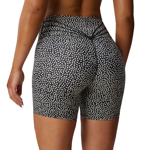 Image of Aoxjox Trinity Workout Biker Shorts for Women Tummy Control High Waisted Exercise Athletic Gym Running Yoga Shorts 6 inch