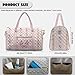 Gogavesne Salamander Quilted Travel Bag for Women Crossbody Tote Handbag with Handle Pink Duffle Bag for Women Weekend Trip Fashion Personal Item Travel Bag