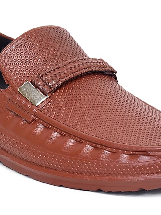 Image of AJANTA Men's Slip-on PVC Loafer | Waterproof & Rain Shoes| Slip Resistant Flexible Outsole | Lightweight Formal Moccasins for Office & Party