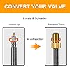 HZJD Presta Valve Adaptor, Convert Presta to Schrader Adapter for Bike, Inflate Tire Using Standard Pump or Air Compressor,Tyre Valve Caps(2PCS) #2