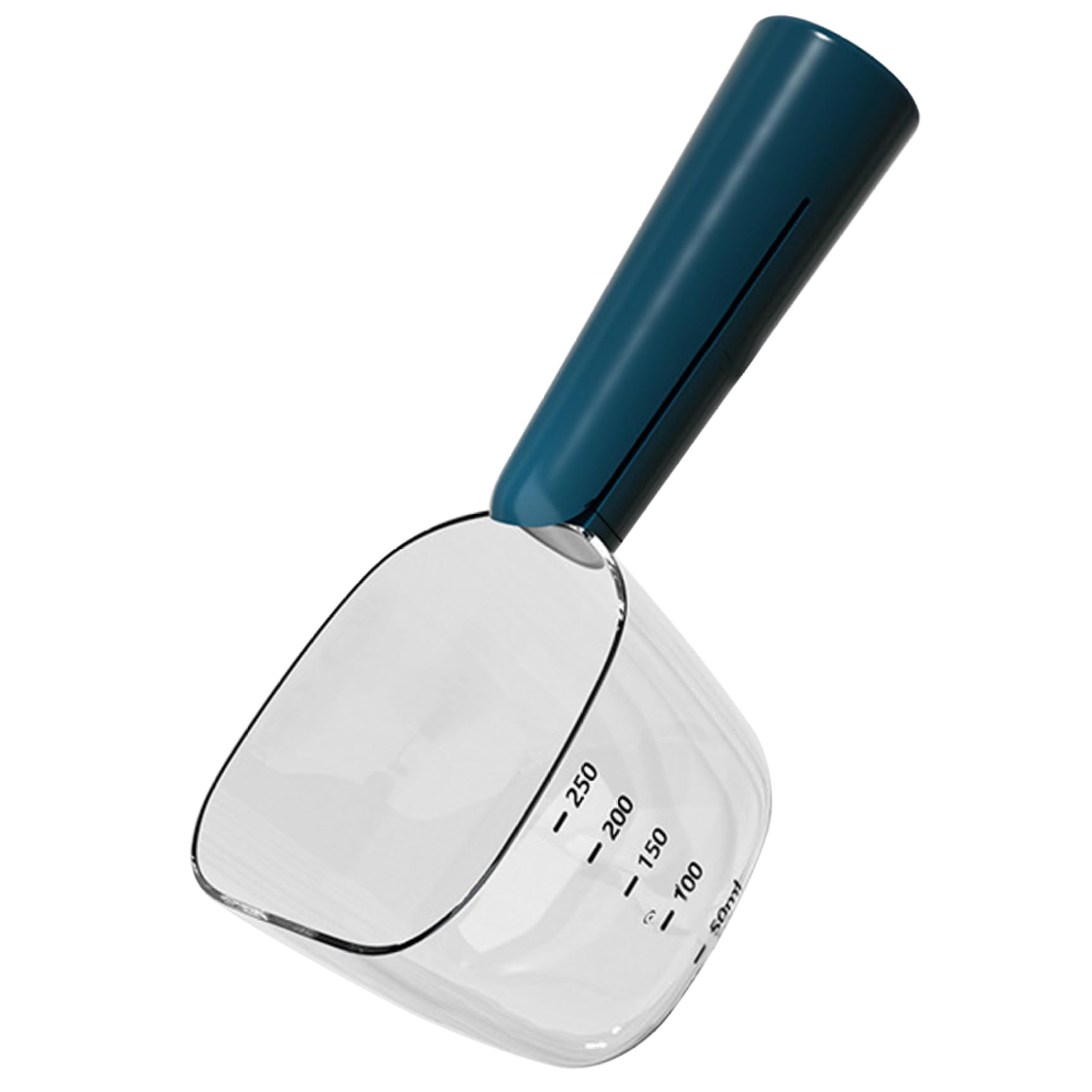 Bonalake Dog Food Measuring Cup with Scale, Accurate Pet Food Scoop with Dog Bag Clips, Multi-Functional ABS Cat Spoon for Indoor, Travel Outdoor, Blue Cat Spoon Measuring Scoops