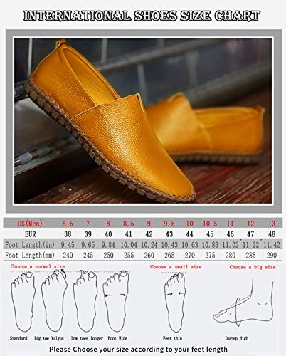 Image of Men's Genuine Leather Loafer Shoes Slip On Soft Walking Driving Shoes