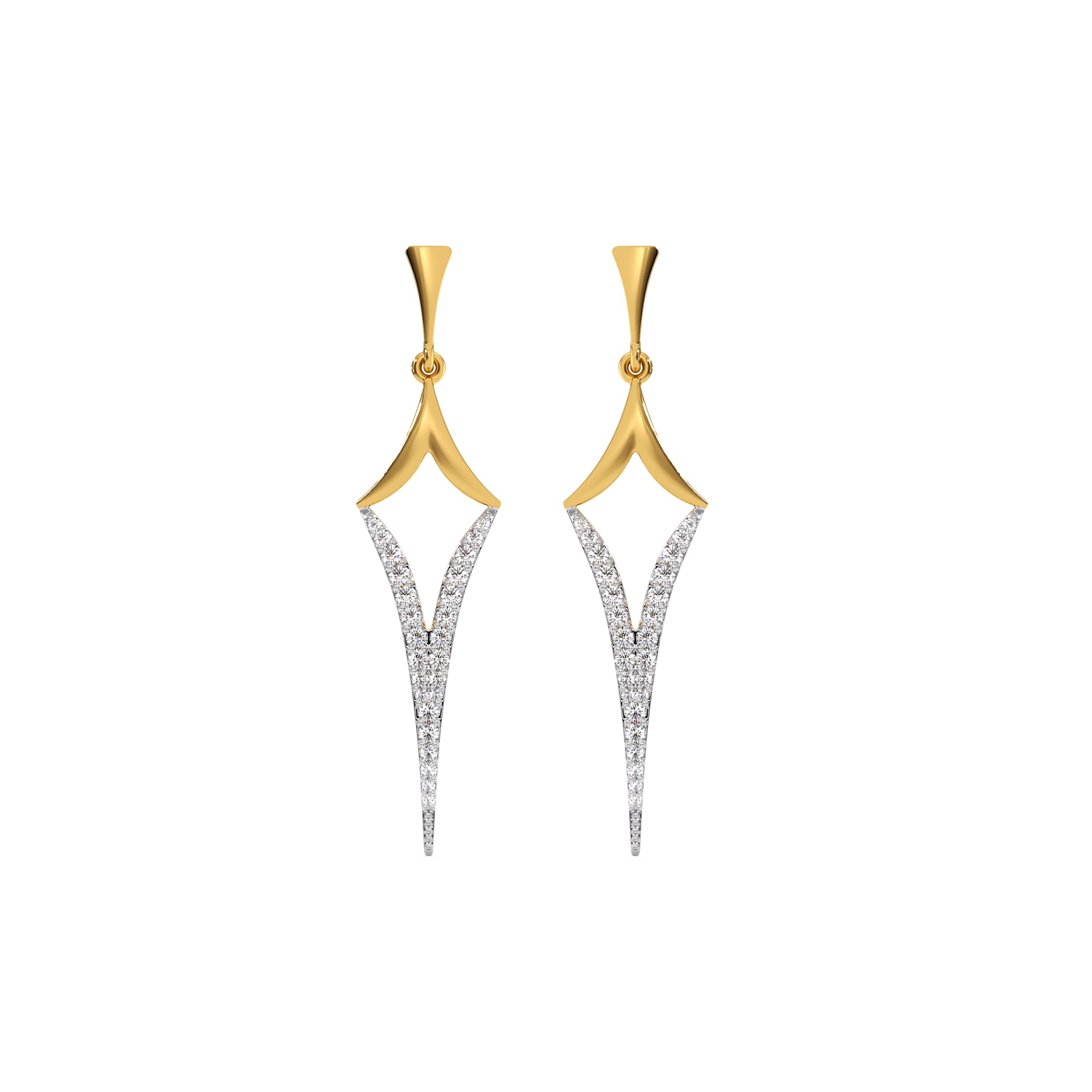 Rebel Drop Earrings Hypoallergenic in 18kt Yellow Gold Vermeil on 925 Sterling Silver in Ready to Gift Jewelry Box-fine-jewelry-image-19