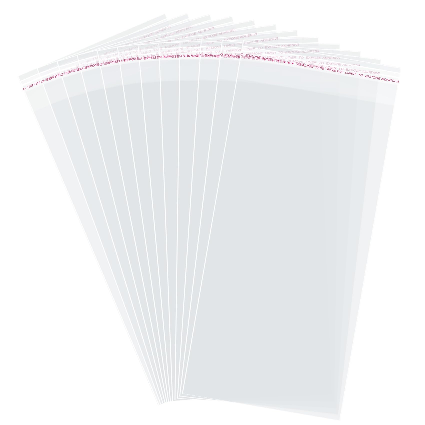 Morepack Self Sealing Cellophane Bags Self Adhesive, 5x10 Inch Clear Resealable Cellophane Bags 200 Pcs