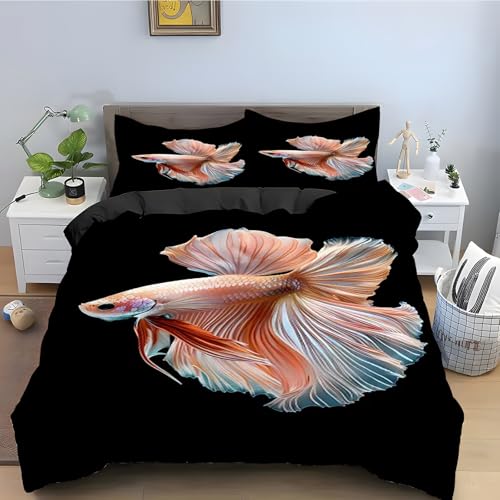 Housse de Couette 220x240 Microfibre Parure de Lit 3 Pièces Rose - 2