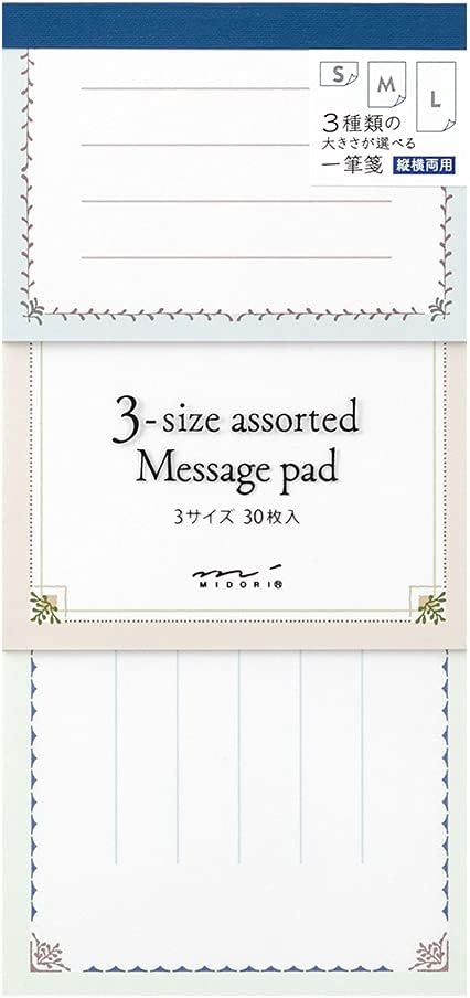 Midori 89516006 Single Pencil Notebook, 3 Sizes, Ruled Pattern, 30 Sheets