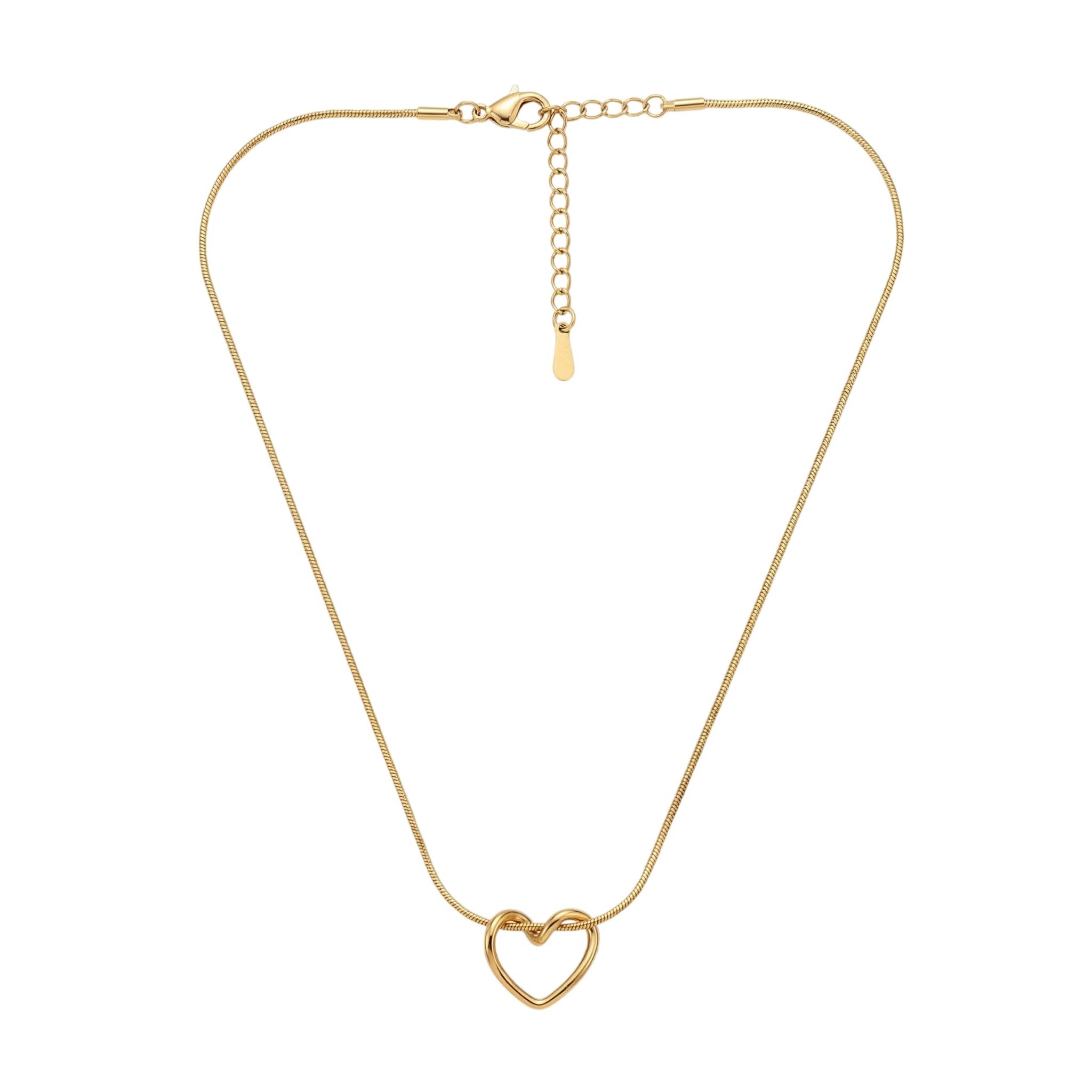 PYARI 18K Gold Plated Heart Pendant Necklace for Women & Girls | Anti Tarnish, Waterproof, Stainless Steel Chain | Minimalist Heart Necklace | Birthday, Anniversary & Valentine's Gift 6 Month Warranty-picture-27
