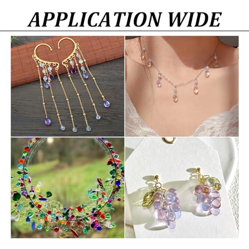 Bestewelry 120pcs Teardrop Glass Beads Waterdrop Crystal Beads Top Drilled Glass Dangle Beads Charms for Necklace Earring Bracelet Jewellery Making - Image 4