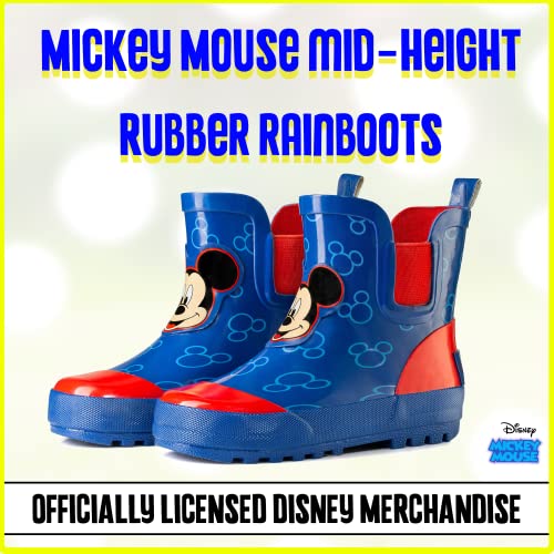 Disney Mickey Mouse Kids' Mid-Height Waterproof Rubber Boots – Easy Slip-On – Boys and Girls – Toddler/Little Kid Sizes2