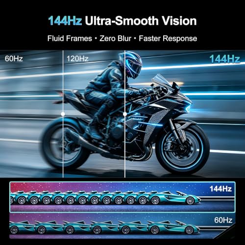 Image of 16'' 144Hz Portable Gaming Monitor, 16:10 1920x1200 IPS with FreeSync, USB-C Plug & Play, Ultra-Slim Kickstand Cover External Screen for Laptop, Mac, PC, PS5, Xbox