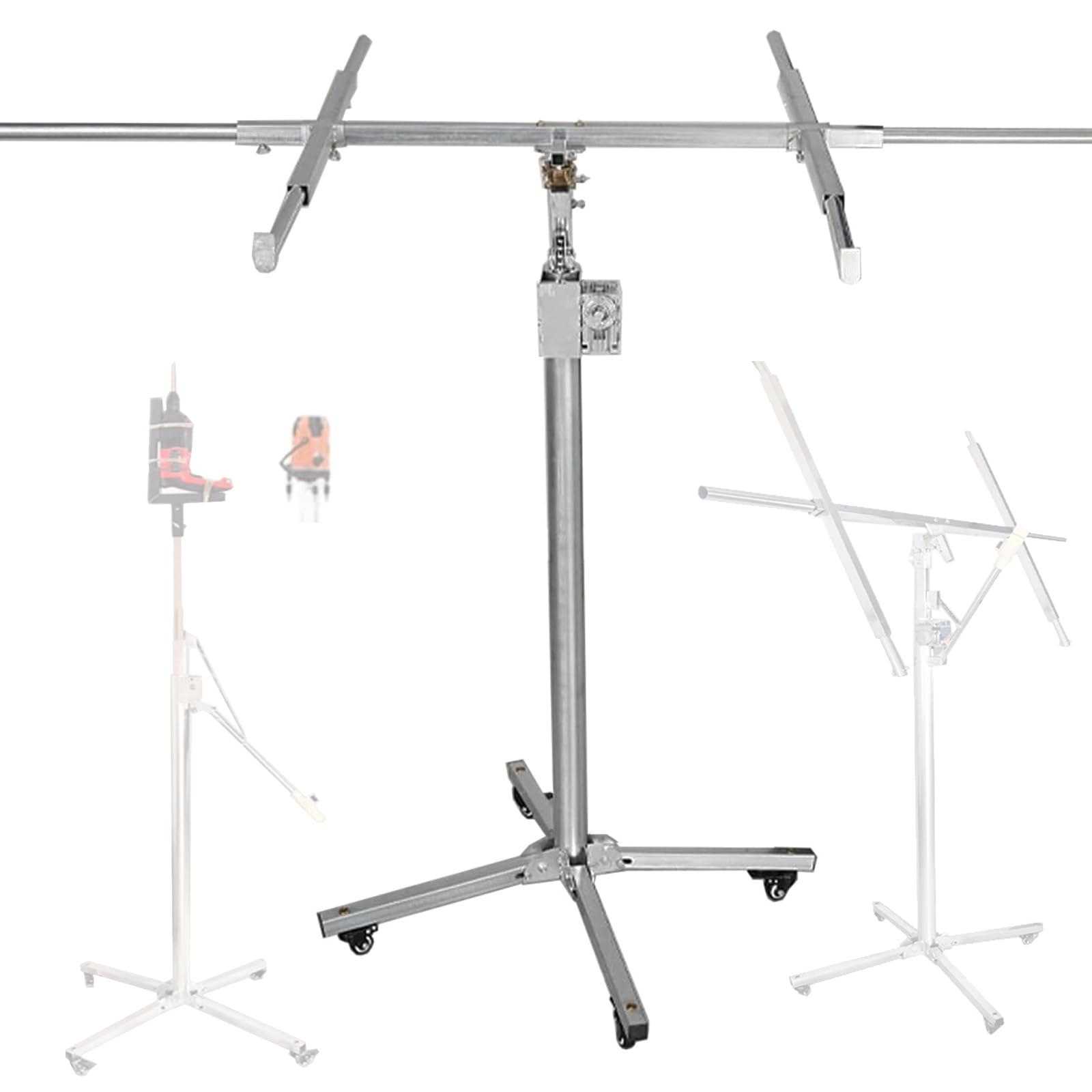 Sollevatore per cartongesso in acciaio inox, capacità 150 kg, sollevatore per pannello di sollevamento per installazione a secco con martello elettrico/staffa di livello