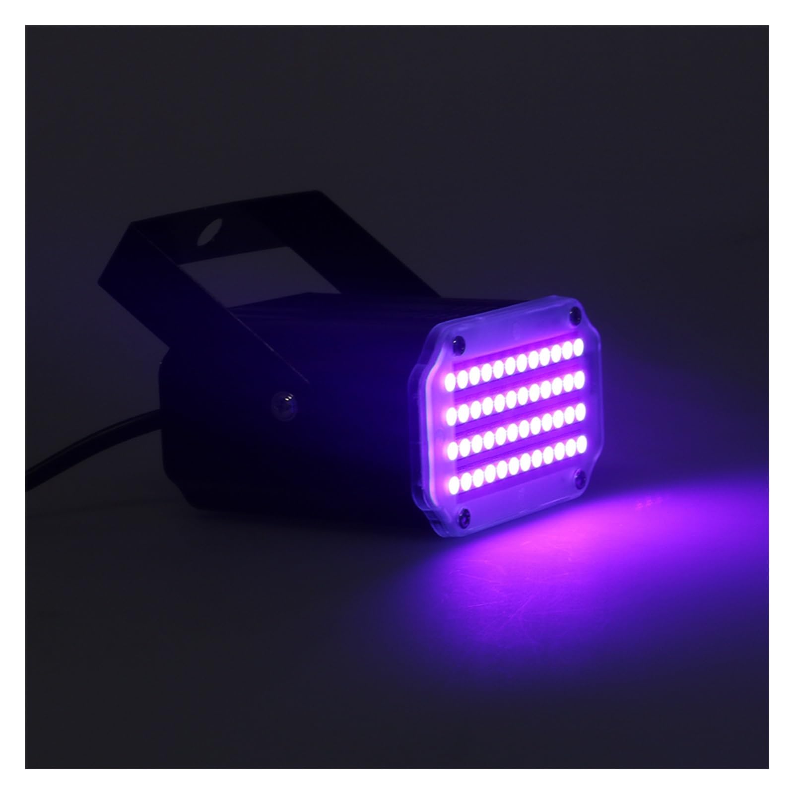 Oświetlenie Sceniczne, 48 LED RGB UV białe światła stroboskopowe Disco impreza z dj-em wakacje świąteczna muzyka klubowa aktywowana dźwiękiem lampa błyskowa efekt oświetlenia scenicznego(Wit)
