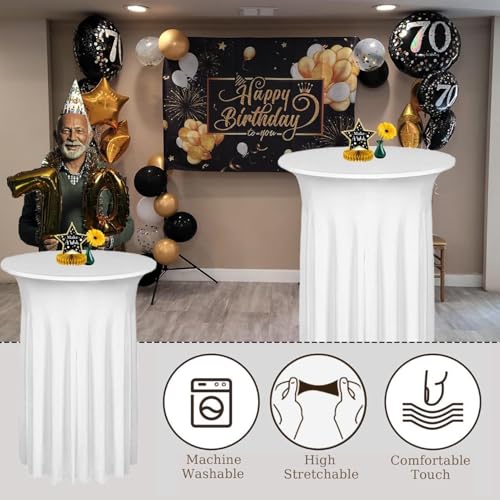 Nappes de banquet ajustées stretch pour décoration de mariage et buffet d'anniversaire - 3