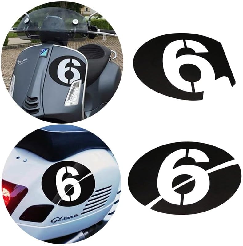 Motorcycle Tank Pad Protector for Vespa Series 2 Sei Giorni GTS 300 250 300ie Sprint 50 150 Scooter Accessories Number 6 Sticker
