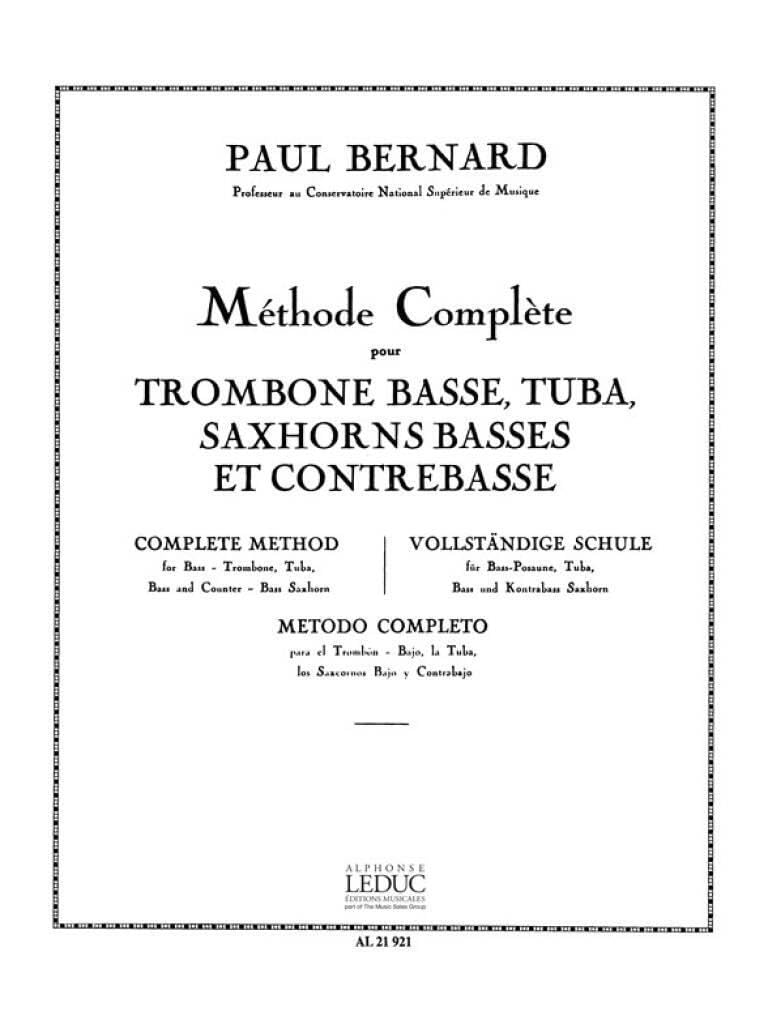 METHODE TROMBONE BASSE OU TUBA OU SAXHORN BASSE OU CONTREBASSE