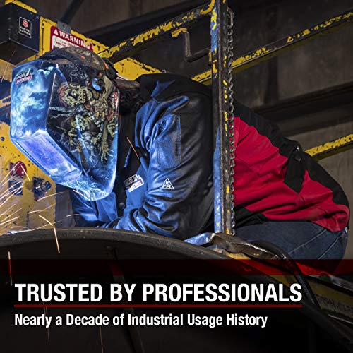 Lincoln Electric Grain Leather Sleeved Welding Jacket | Premium Flame Resistant Cotton Body | Black & Red | Xxxl | K2987-Xxxl #TOP4