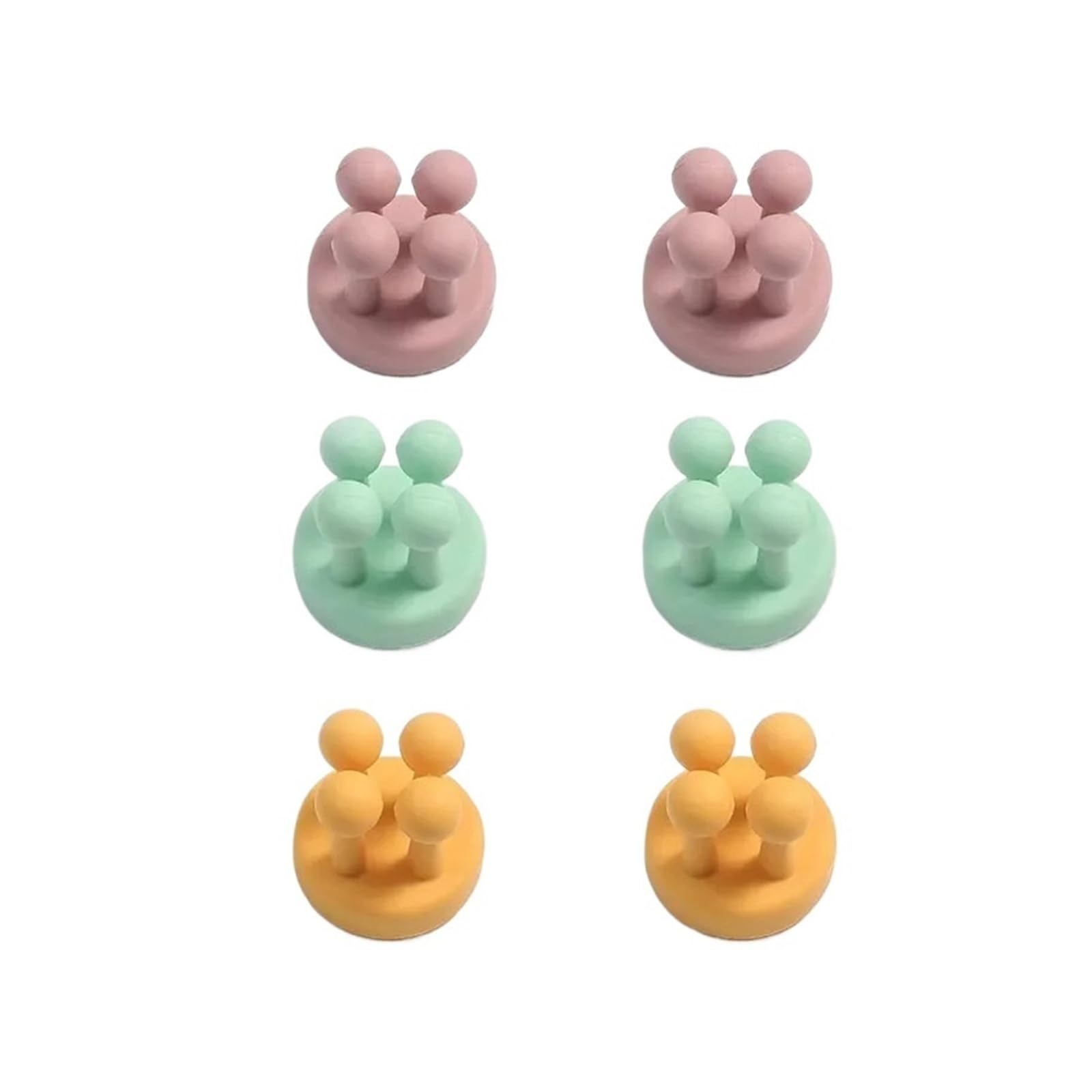 1/3/6pcs Multifunctional Silicone Hook Toothbrush Holder, Waterproof Self Adhesive Wall Mount Organizer(Gold)
