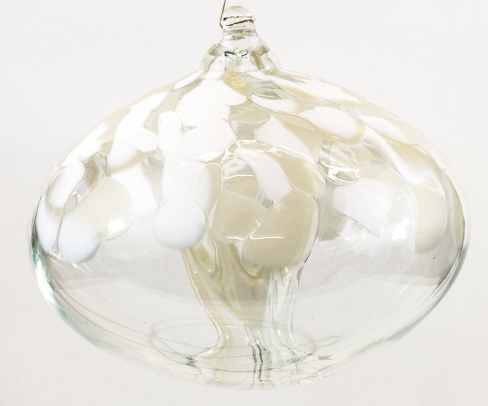 Milford Collection Orb Tree of Life Small Glass Globe - Diamond