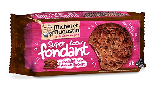 Michel Et Augustin Cookies Coeur Fondant au Chocolat Noir/Pépites de Chocolat 180 g