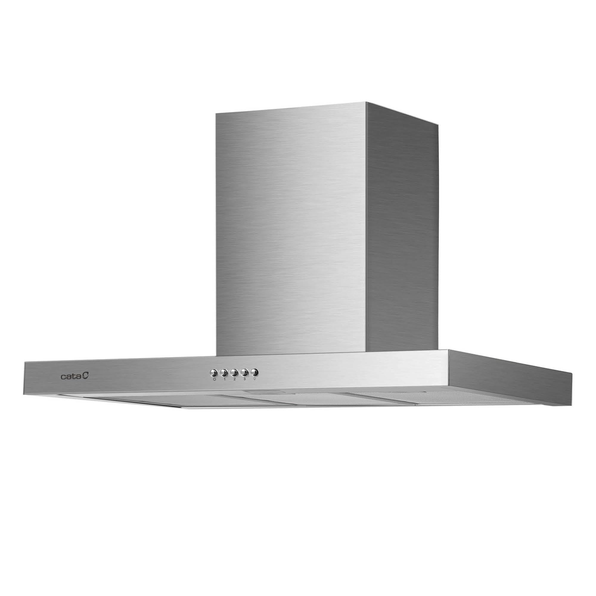 Cata Dekorative Dunstabzugshaube St-9000 X/A Mit Mechanischem 3-Stufen-Bedienfeld Led-Beleuchtung Maximaler Verbrauch 65 W Spülmaschinengeeignete Filter Breite 89,5 Cm Farbe Edelstahl