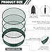 Abizarch Soil Sifter 11.8inch Metal Garden Sieve with 4 Interchangeable Filter Mesh Sizes 3/6/9/12mm Multifunctional Sifter Portable Reusable Soil Sieve Gardening Tools with Shovel for Sand Rocks