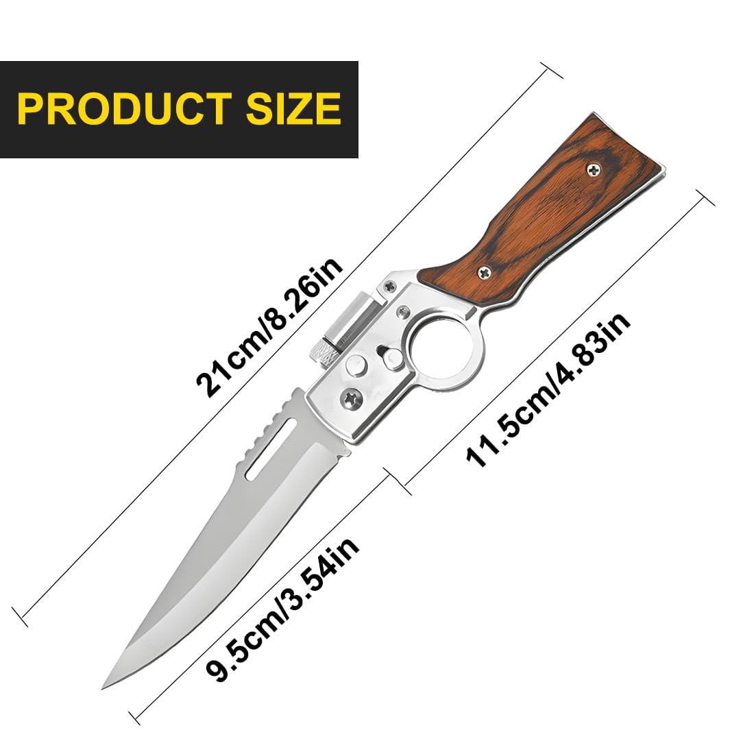 VPOUERY Coltello Omesio Tant sottile in nero atti di coltelli da caccia