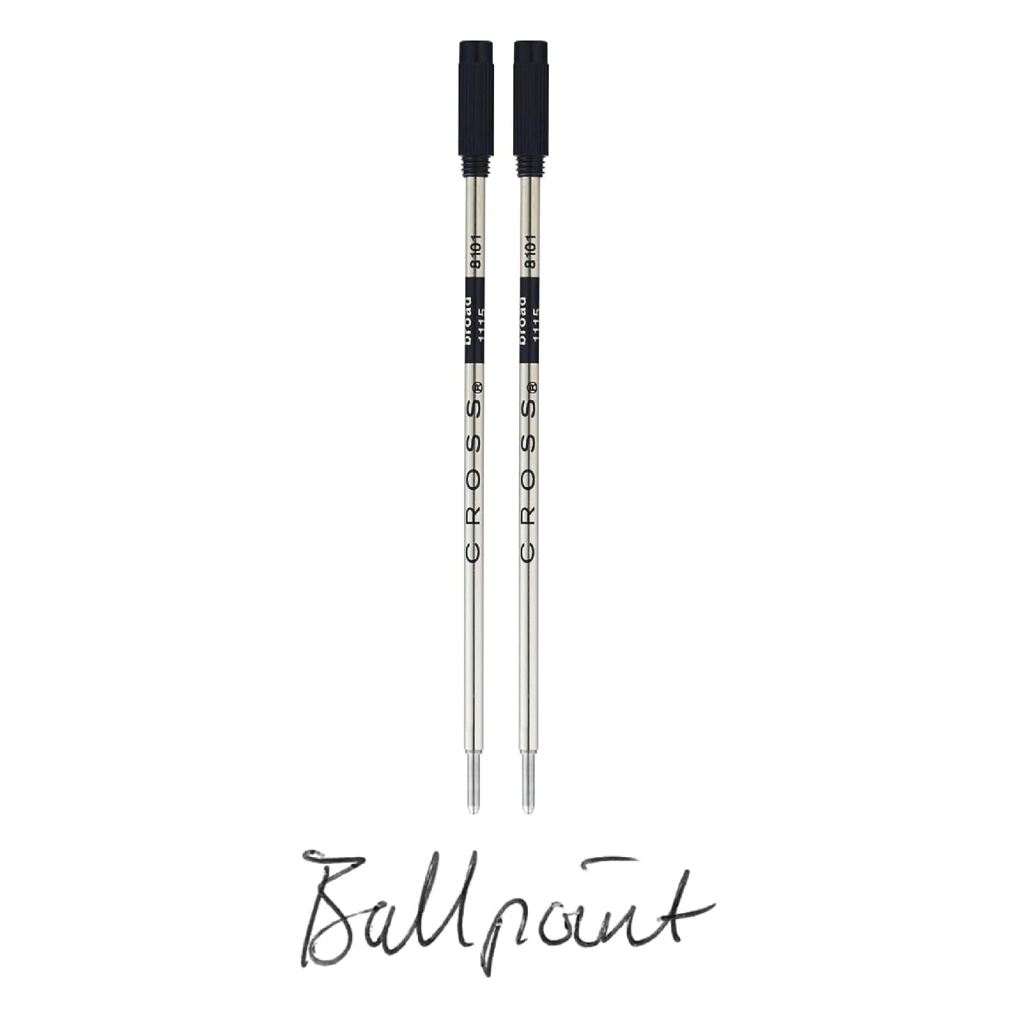 CROSS 8101-2 Original Standard Archival Ink Refill for Ballpoint Pens, Broad Point, Suitable for most Ballpoint Pens, 2 Pack, Black