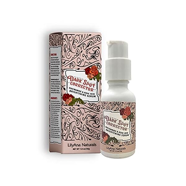 Dark-Spot-Corrector-by-LilyAna-Naturals-Dark-Spot-Remover-for-Face-with-Niacinamide-and-Kojic-Acid-Brighten-and-Reduce-Dark-Spots-1oz-1-Pack LilyAna Naturals Dark Spot Corrector - Dark Spot Remover for Face - Brightening Face Serum for Women and Men - Niacinamide and Licorice Root -1oz