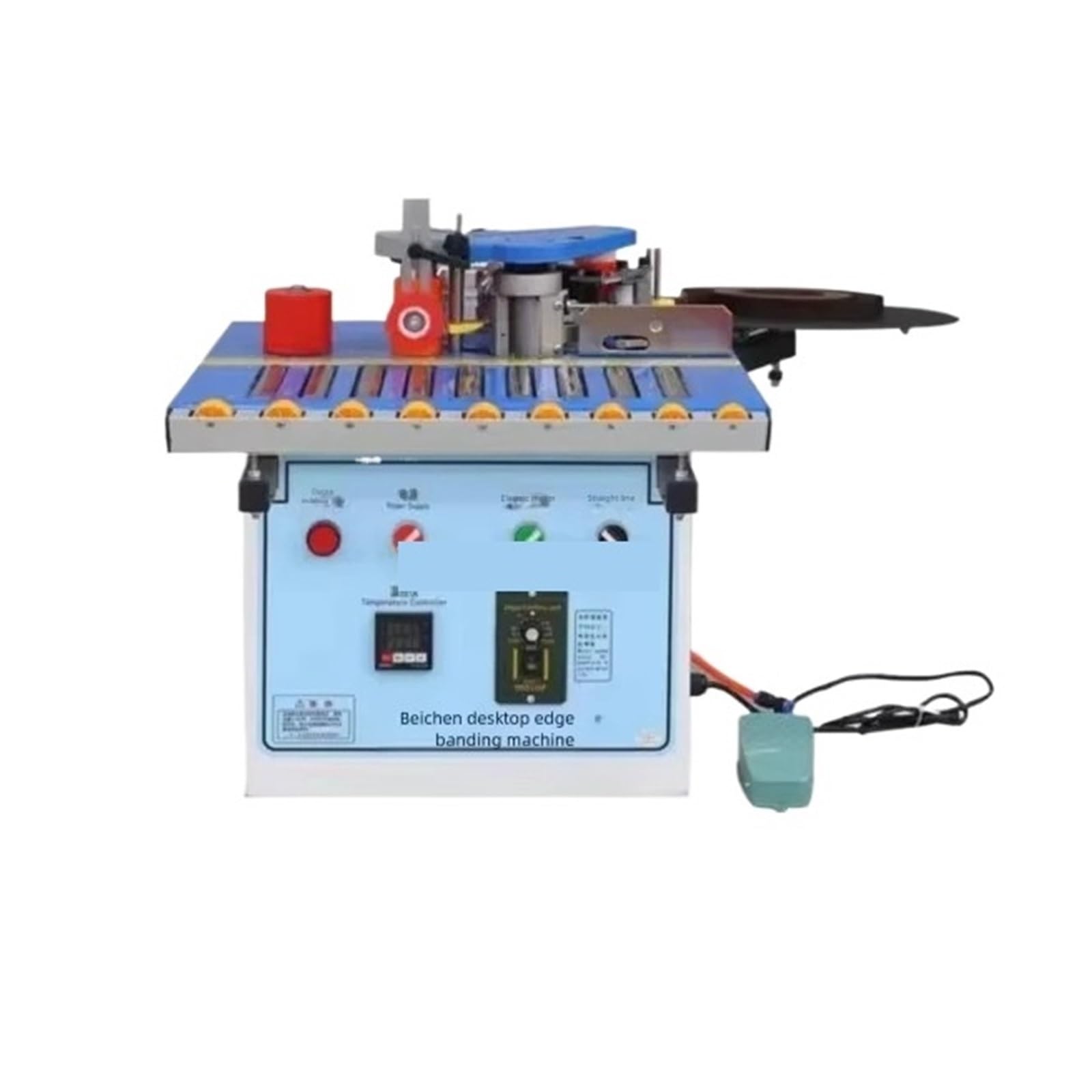 Roller Mini Portable Edge Bander Machine Curve Woodworking Multifunction Manual Edging Speed and Efficiency Improvement(C)