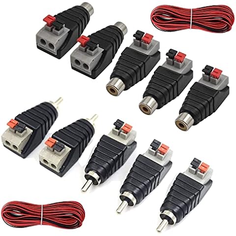RUNCCI-YUN 10Pcs Connecteurs RCA Cover