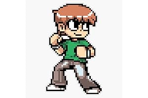 Scott Pilgrim 8-Bit Magnet Sticker