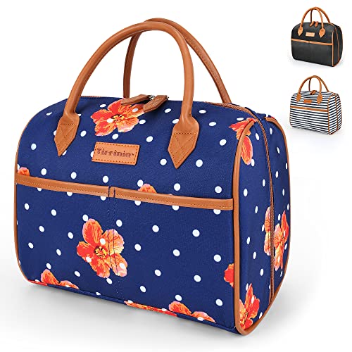 Tirrinia Lunch Bag Women Box Insulated Men Lunchbox Adults, Insulated Bag women Box Freezable Adult Cute Large Tote Cooler, Lunch Women Bag for Work, Picnic, Best Independence Day Gift, Blue