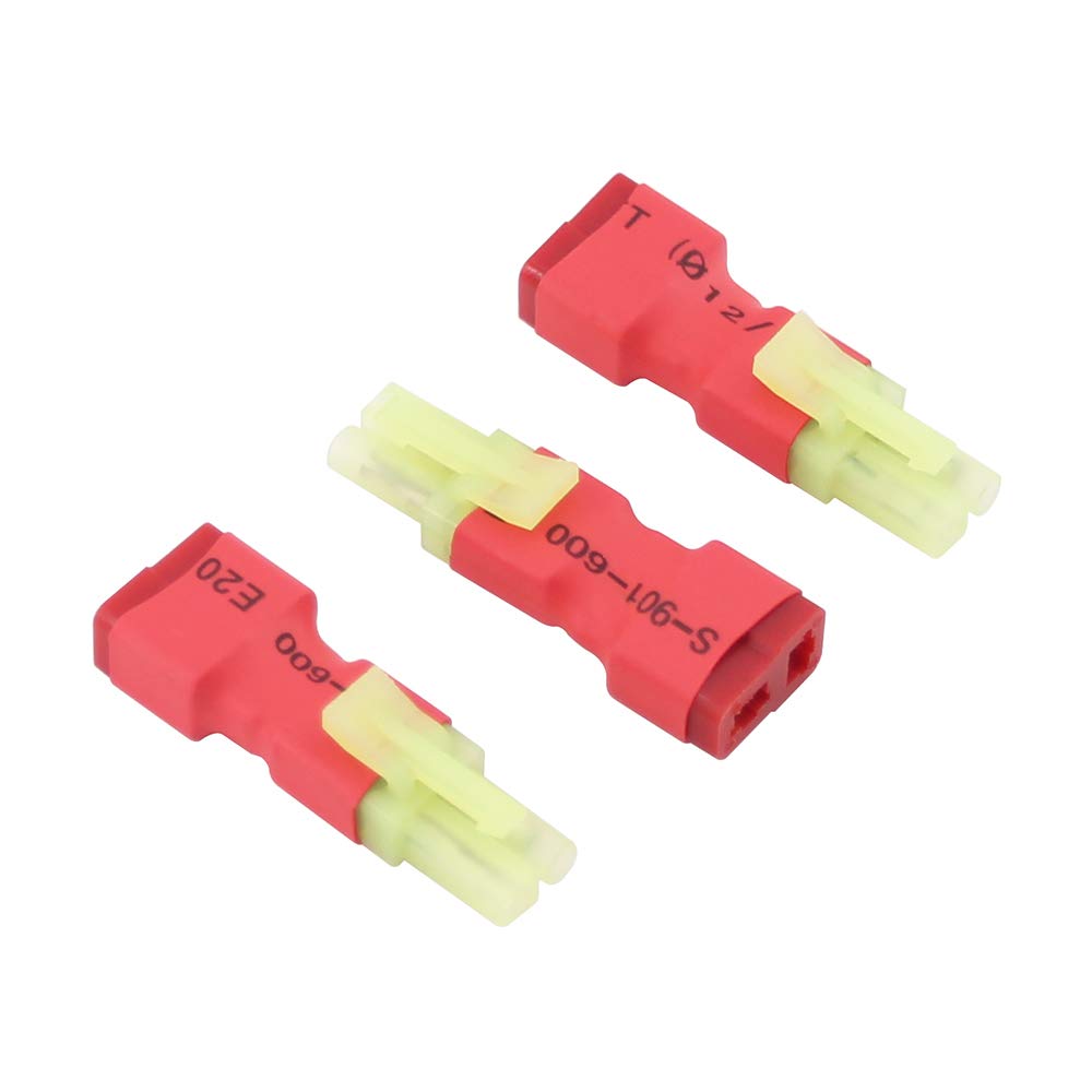 3pcs Compatible with Micro Mini Tamiya Male to T-Plug Style Female Connector Adapter(BDHI-95)