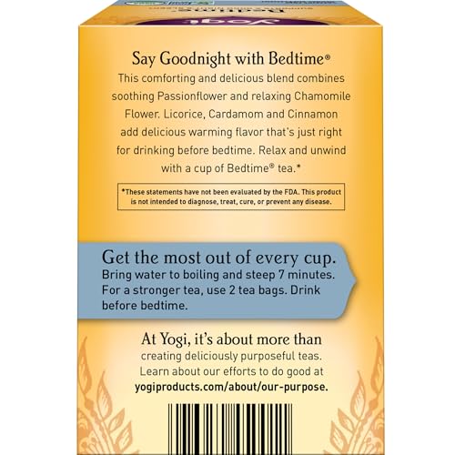 Yogi Tea Organic Bedtime - Herbal Supplement, 16 Count per Box (Pack of 6), Bedtime Herbal Tea, 96 Count - Image 3