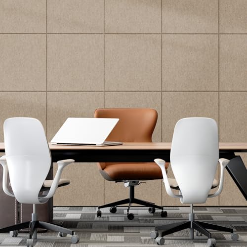 Image of MaxGear Extra Large Bulletin Board 72 inch x 48 inch, Tan Felt Wall Tiles Pushpins