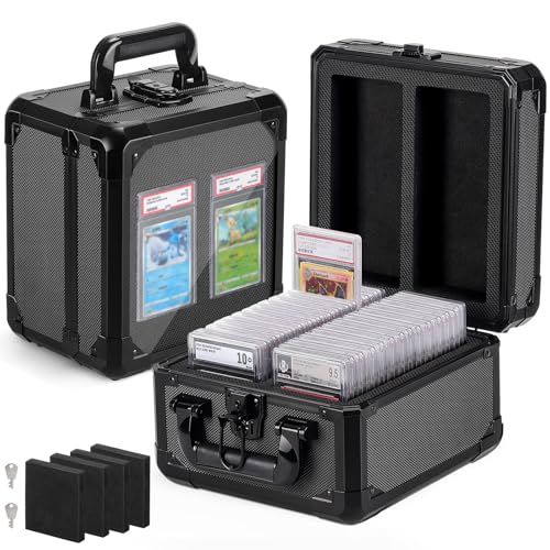 ONULISS Graded Card Storage Box with Display Window Stores Up to 60 Slabs