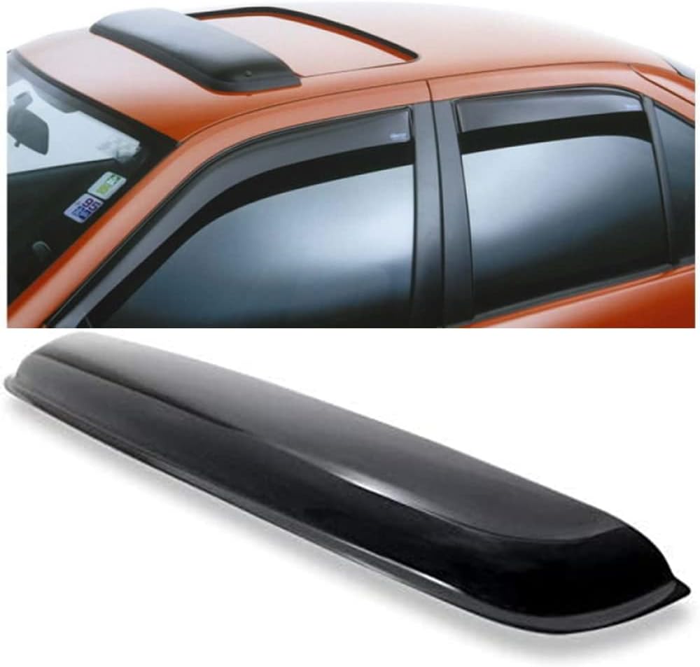 Wensdy 38inch 980mm Universal Sun Roof Wind Deflector, 1pcs Dark Smoke Auto Moon Sunroof Window Visor with Double Side Tape RN98 38 inch