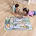 Melissa & Doug Race Around The World Tracks Cardboard Jigsaw Floor Puzzle and Wind-Up Vehicles (48 Pcs) for Preschoolers and Kids Ages 4+ - FSC Certified