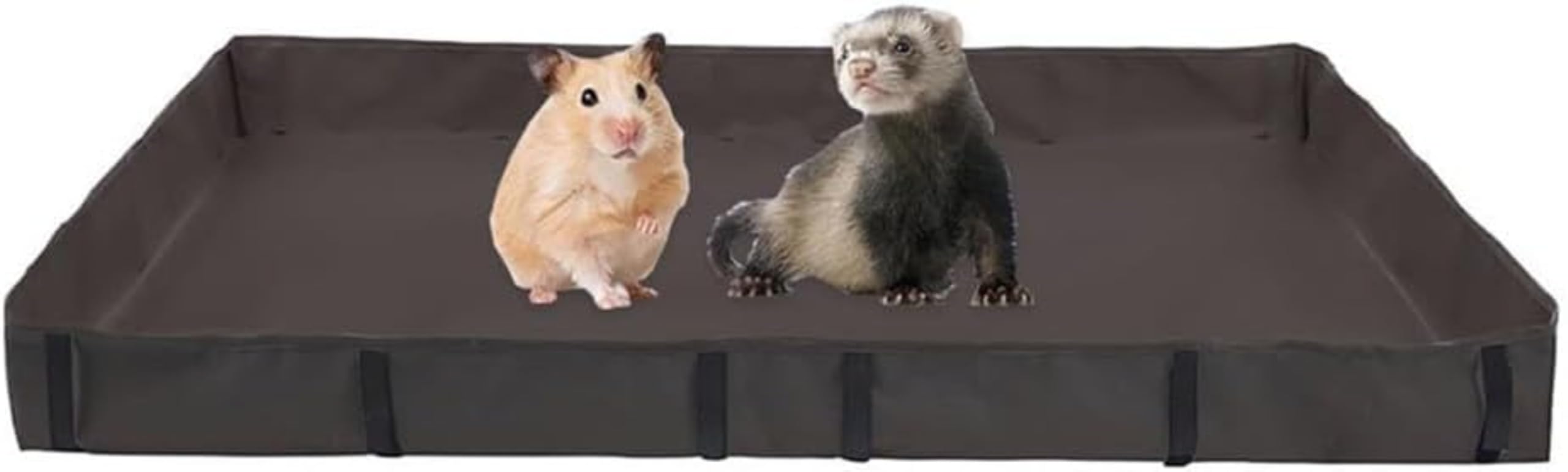 Meerschweinchen-Käfigeinlage, Wasserdicht Oxford-Stoff Unterlage für Meerschweinchenkäfig, Meerschweinchen, Bettwäsche, wasserdichte Auskleidung für Chinchilla-Käfige, Schwarz (141 x 69 x 11 cm)
