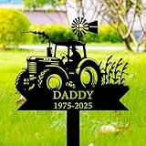 Custom Tractor Driver Garden Stake Metal Art Sign,Personalized Farm Tractor Name Garden Stake Sign,Tractor Family Name Sign,Farmhouse Decor, Farmer Gifts,Truck Decor,Birthday Gift For Dad