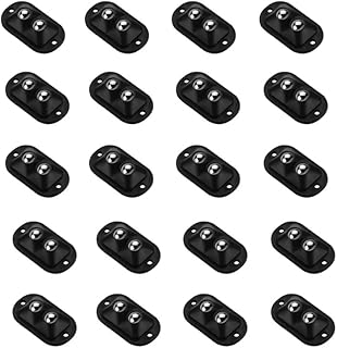 20 Pcs Mini Wheels, Swivel Caster Wheels for Mini Roller,Tiny Wheels, Stainless Steel Casters, Black Trash Can Wheels, Furniture Stick On Wheels,Add Wheels to Anything